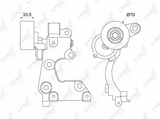 Belt Tensioner, V-ribbed belt (PT-3227)