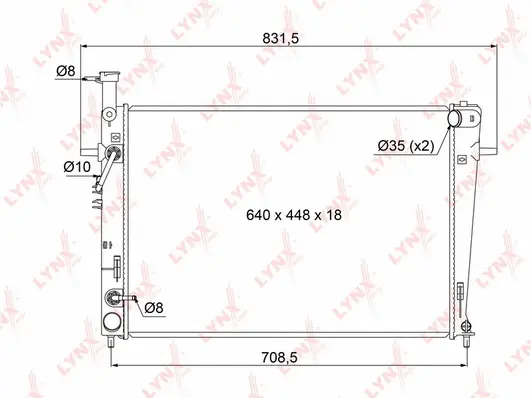 Radiator, engine cooling (RB-1072)