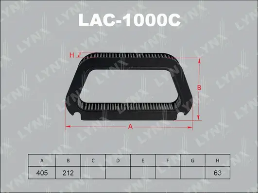 Filter, cabin air (LAC-1000C)