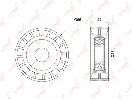 Deflection/Guide Pulley, V-ribbed belt (PB-7142)