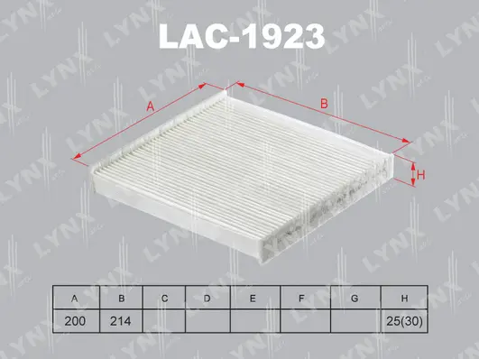 Filter, cabin air (LAC-1923)