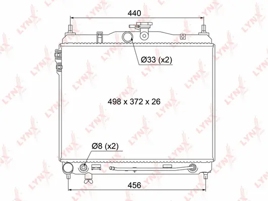 Radiator, engine cooling (RB-1059)
