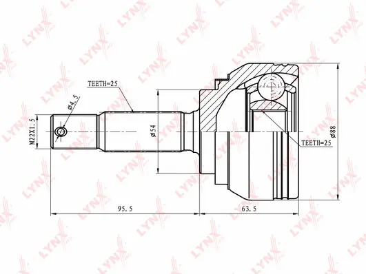 Joint Kit, drive shaft (CO-5532)