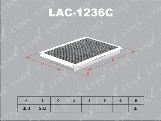 Filter, cabin air (LAC-1236C)