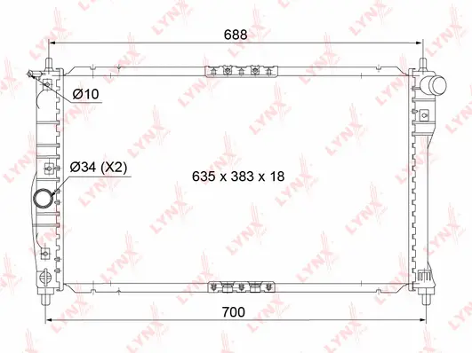 Radiator, engine cooling (RB-1029)