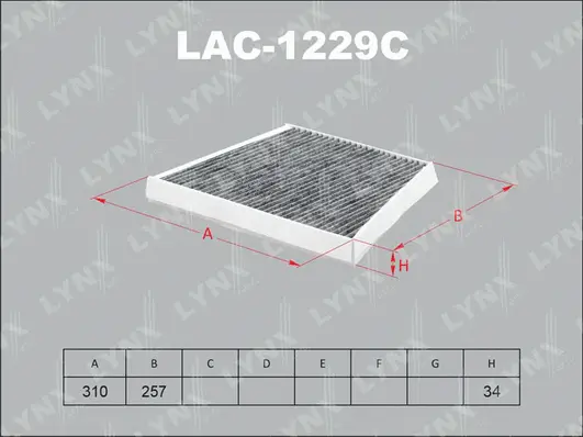 Filter, cabin air (LAC-1229C)