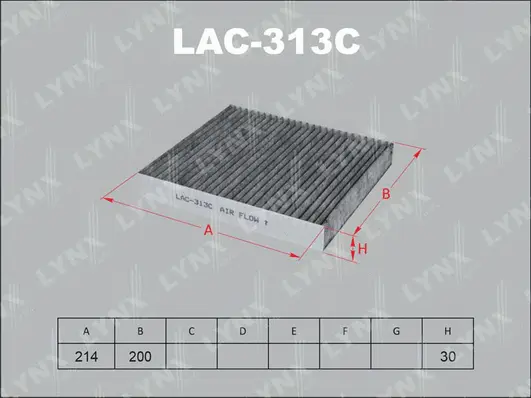 Filter, cabin air (LAC-313C)