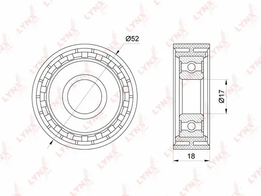 Tensioner Pulley, V-ribbed belt (PB-5157)