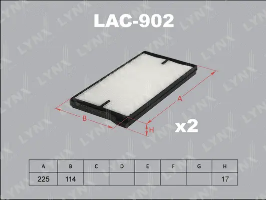 Filter, cabin air (LAC-902)
