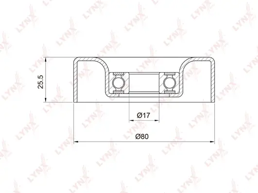 Tensioner Pulley, V-ribbed belt (PB-5002)