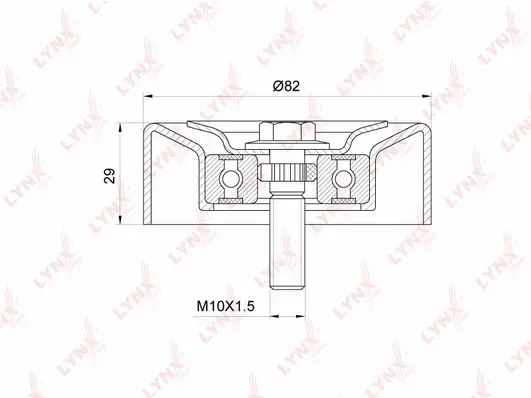 Deflection/Guide Pulley, V-ribbed belt (PB-7060)