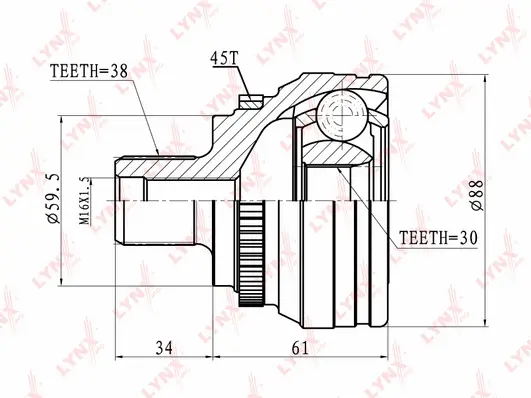 Joint Kit, drive shaft (CO-1219A)