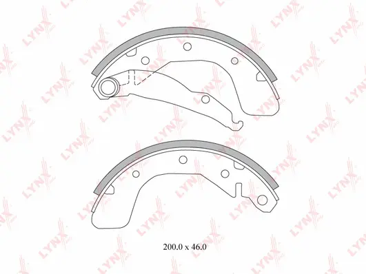 Brake Shoe Set (BS-1800)