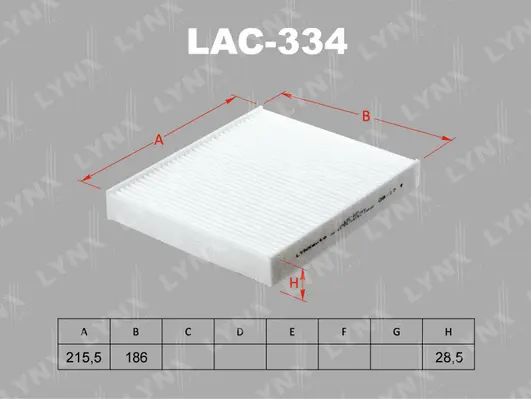 Filter, cabin air (LAC-334)