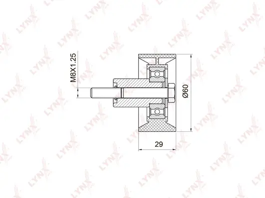 Deflection/Guide Pulley, timing belt (PB-3008)