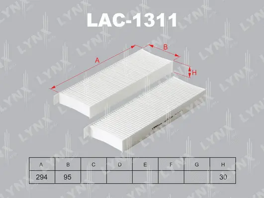 Filter, cabin air (LAC-1311)
