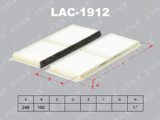 Filter, cabin air (LAC-1912)