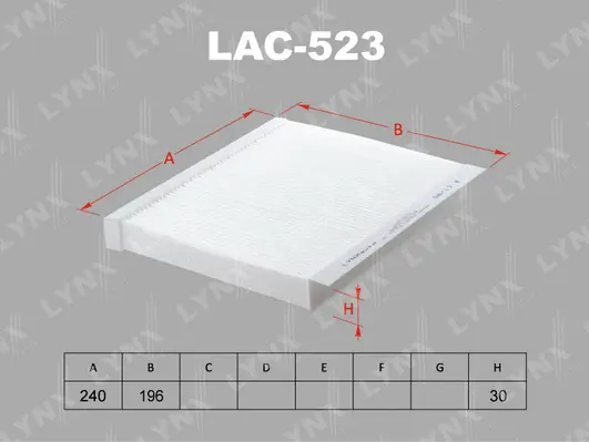 Filter, cabin air (LAC-523)