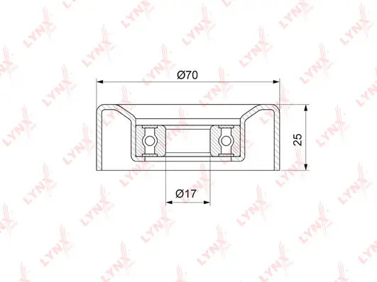 Tensioner Pulley, V-ribbed belt (PB-5323)