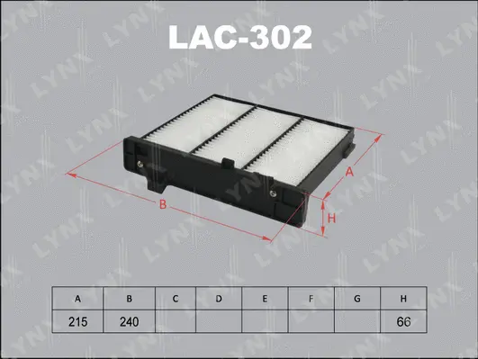 Filter, cabin air (LAC-302)