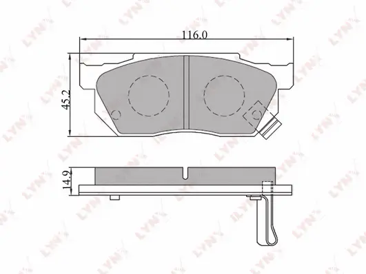 Brake Pad Set, disc brake (BD-3412)