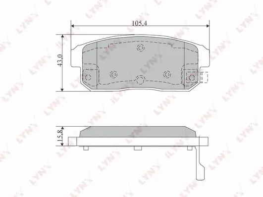 Brake Pad Set, disc brake (BD-5719)