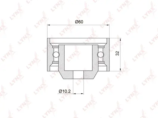 Deflection/Guide Pulley, timing belt (PB-3014)