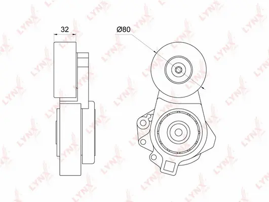 Belt Tensioner, V-ribbed belt (PT-3287)