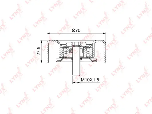 Deflection/Guide Pulley, V-ribbed belt (PB-7203)