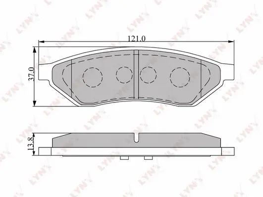 Brake Pad Set, disc brake (BD-1804)