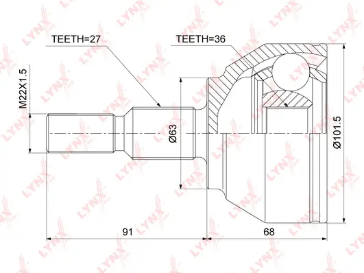 Joint Kit, drive shaft (CO-3875)