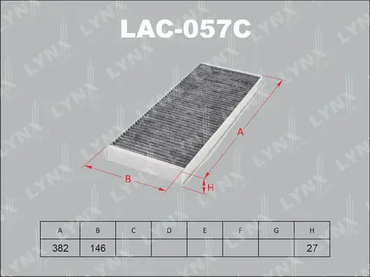 Filter, cabin air (LAC-057C)