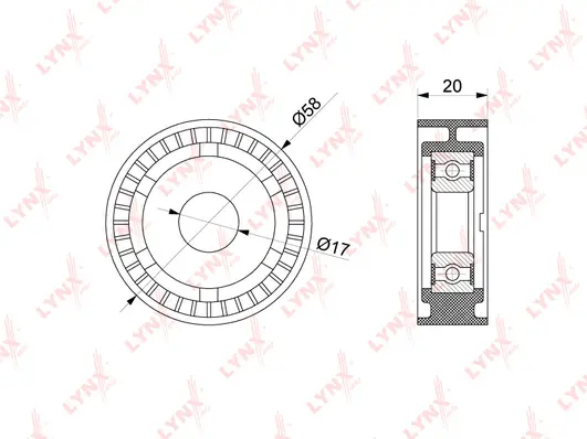 Tensioner Pulley, V-ribbed belt