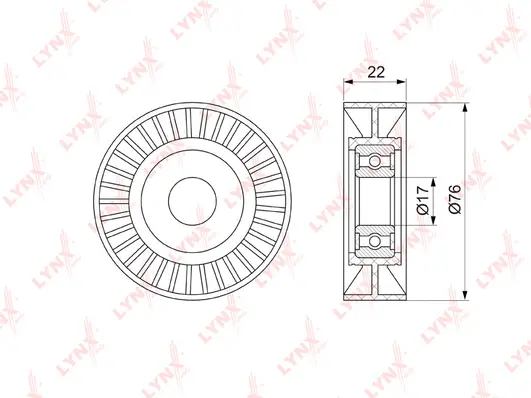 Tensioner Pulley, V-ribbed belt (PB-5347)