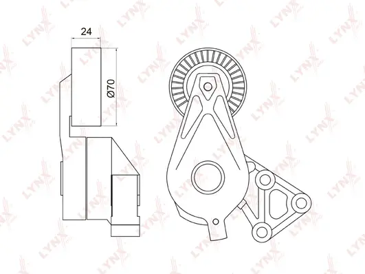 Belt Tensioner, V-ribbed belt (PT-3039)
