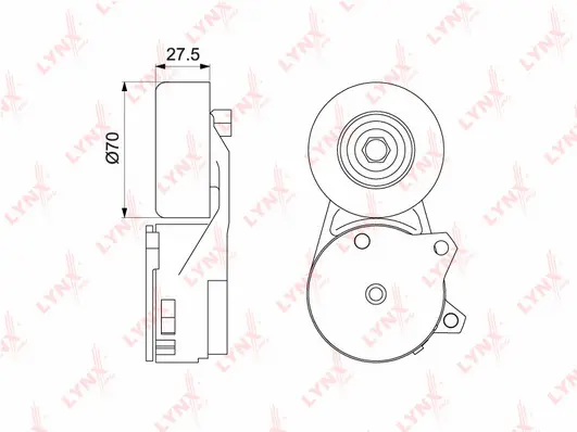 Belt Tensioner, V-ribbed belt (PT-3051)