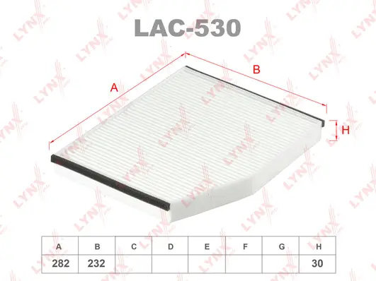 Filter, cabin air (LAC-530)