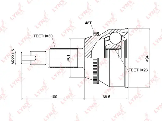 Joint Kit, drive shaft (CO-3759A)