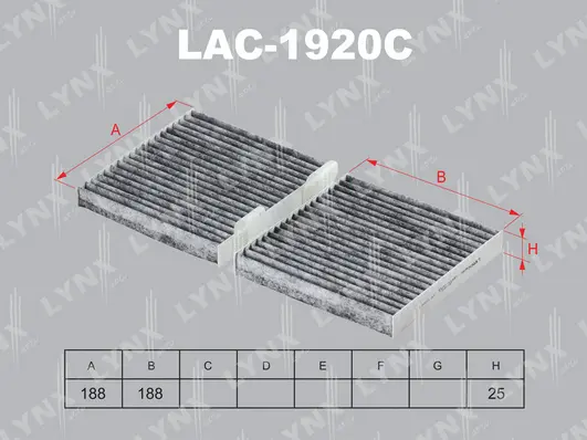 Filter, cabin air (LAC-1920C)