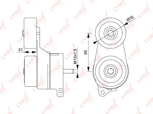 Belt Tensioner, V-ribbed belt