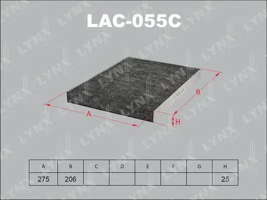 Filter, cabin air (LAC-055C)