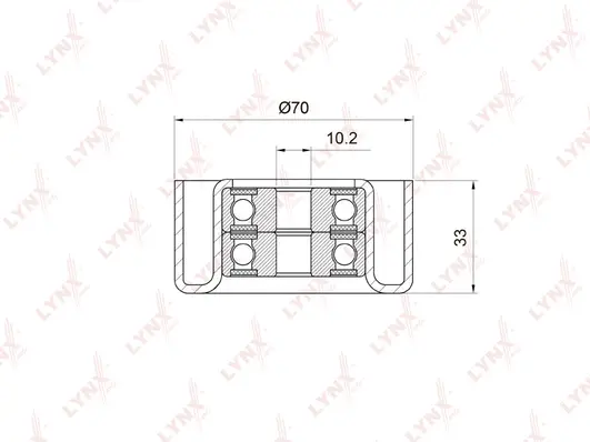 Deflection/Guide Pulley, V-ribbed belt (PB-7033)