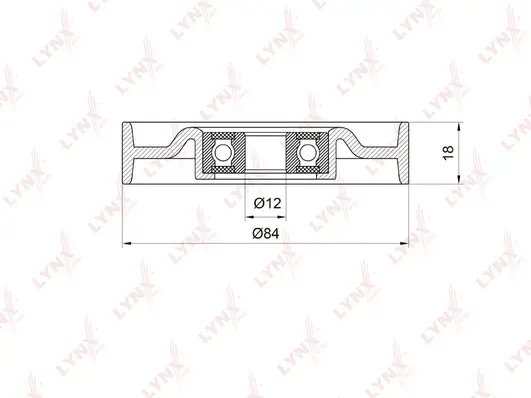 Tensioner Pulley, V-ribbed belt (PB-5041)
