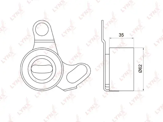 Tensioner Pulley, timing belt (PB-1064)