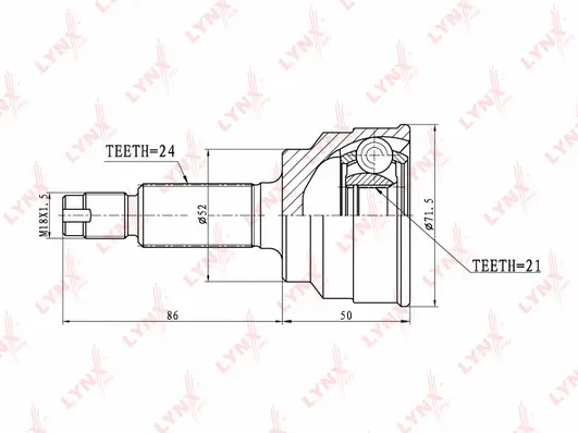 Joint Kit, drive shaft (CO-5109)