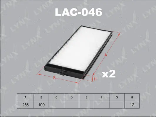 Filter, cabin air (LAC-046)