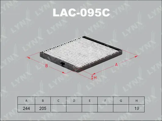 Filter, cabin air (LAC-095C)