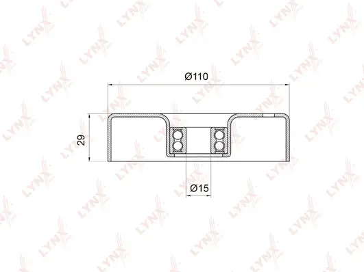 Tensioner Pulley, V-ribbed belt (PB-5009)