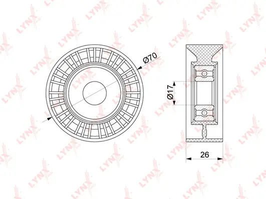 Tensioner Pulley, V-ribbed belt