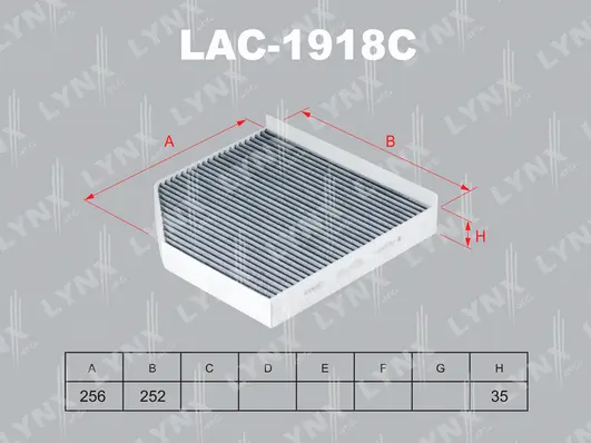Filter, cabin air (LAC-1918C)